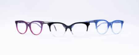 Black crystal acetate frame