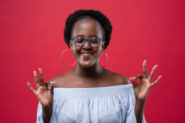 A wazi model with a heart shaped face
